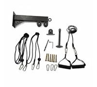 LOVIVER Appareil d'Entraînement Pectoral Machine de Poulie Tirage Largeur du Dos Poignées Multiples Câble Rameur Kit , Combinaison De Poignée De Poitrine-028C
