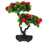 LOVIVER Arbre fruitier artificiel, bonsaï, simulation en pot, pièce maîtresse de table polyvalente, faux arbre fruitier en pot pour mariage, intérieur ou, Fruits Riches