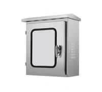 LOVIVER Armoire Distribution Extérieure à une Porte Étanche Armoire Électrique Capot Anti-Pluie Paroi Verrillable pr Électricie, Chantier, 500x600x200mm