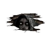 LOVIVER Autocollants muraux effrayants d'Halloween en PVC, imperméables, créatifs, effrayants, pour chambre, bureau, bar, pub, plafond