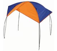 LOVIVER Auvent Bateau Gonflable Pliable Polyester Fibre Structure Courbée Montage Simple Protection Solaire Adapté Rivière, Grand 195 155CM