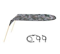 LOVIVER Auvent Bimini pour Bateau Gonflable Canot Kayak Canoë Abri Pare-Soleil de Pont Toile Oxford à Coutures Bord Renforcé Cadre Tubulaire Léger Montage, Array, Numérique Imperméable