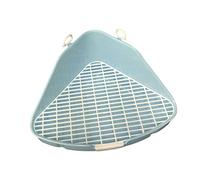 LOVIVER Bac à litière pour, Toilette pour Animaux de Compagnie Portable avec entraîneur de Pot de Grille pour Accessoires de Cage de Furet, Bleu