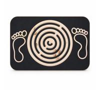 LOVIVER Balance Board Planche d'Équilibre Plateau d'Instabilité Planche de Wobble Surface Antidérapante et de Pieds pour Bon Alignement Bois et Plastique