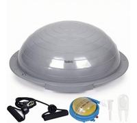 LOVIVER Ball Demi-sphère Ballon d'Entraînement Dôme d'Équilibre Plateau de Stabilité PVC Antidéchirure et Base Stable pour Séances Dynamiques Bandes de, Array, Argent