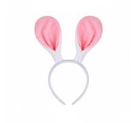 LOVIVER Barrette Cheveux Enfant Serre-tête Oreilles de Lapin Bandeau Animal Accessoire Coiffure Cosplay Toucher Doux Flexible Modelable Maintien 3d Adaptée, Blanc Rose, Oreilles Douces