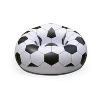 LOVIVER Basketball Sofa Canapé Fauteuil Siège Gonflable en Forme de Sphère Sport Matériau PVC et Flockage Confort Enveloppant, Noir, Fauteuil Gonflable De Football Noir