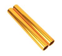LOVIVER Bâtons de Relais en Aluminium pour Compétitions, Ensemble de 2 Pièces, Or