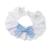 LOVIVER Bavoir pour Animal de Compagnie, écharpe à col Rond, Joli nœud, Bandana pour Chat, pour Anniversaire, fête, Photo, Mariage, célébration, Nouvel an, Blue S