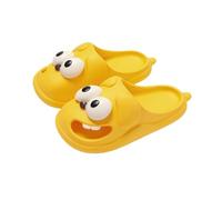 LOVIVER Big Eyed Dog Slippers en forme d'été Chaussures de trou décontracté pour le cadeau d'anniversaire de la salle de bain, Jaune 38 à 39