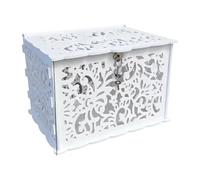 LOVIVER Boîte à cartes de mariage, coffret de réception de cartes blanc, accessoires cadeaux, rangement de souvenirs pour fiançailles, remise de diplômes,