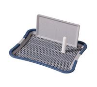 LOVIVER Boîte à litière pour Chiens pour Chiens avec Un Mur Haut de Mur sans Fuite de Chien intérieur Plateau de Pot de Petit Chiot, Grand Bleu Foncé