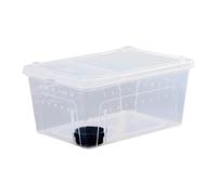 LOVIVER Boîte d'alimentation pour Reptiles, Terrarium Transparent, Cage d'habitat, boîte d'élevage Portable pour Scorpions, Dragons barbus, 27x19x12cm