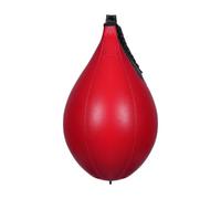LOVIVER Boule de Boxe Suspendue, Sac de Punch pour Le Fitness à Domicile, Amélioration des Réflexes, Rouge
