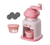 LOVIVER Broyeur à Glace Manuel, Machine à Glace pilée légère et Polyvalente, pour fêtes, Restaurants et Maisons, Rose avec 2 Bols