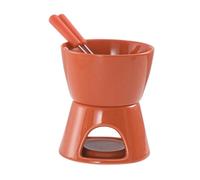 LOVIVER Caquelon à Fondue au Chocolat, Chauffe-Beurre au Chocolat avec 2 Fourchettes, Ensemble de Bols pour Fondue au Fromage pour la Cuisson du Fromage