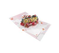 LOVIVER Carte de vœux 3D papillon et fleurs pour la fête des mères, enveloppes créatives avec étiquette pour les fêtes, épouse, sœur, amies