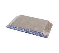 LOVIVER Cat Scratch Pad Scratch Board Gift Élégant Anti-Effacement pour Les Chats intérieurs Double Face à gratter Les Meubles de Protection, Trapèze