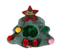 LOVIVER Chapeau de Père Noël pour chat, coiffe pour animal de compagnie, bandeau chaud pour animal de compagnie, costume de Noël mignon pour petit chien, Sapin de Noël, M