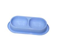 LOVIVER Chat Water and Food Bowl Feeder Aliteding Plat Buaning Household Facile to Clean Indoor Food Dispenser Non for Kitten, Bleu