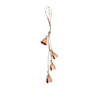 LOVIVER Cloches de Vache décoratives Multifonctions pour Sapin de Noël, Cadeau de Pendaison de crémaillère, Cloches murales, carillons éoliens Vintage pour, Or Rose
