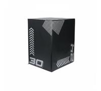 LOVIVER Coffre de Sautillement Enfant avec, Boîte De Saut Plyométrique Noire Avec Marquages Blancs, 76x61x51cm, 8kg