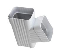 LOVIVER Connecteur en Y pour gouttière de descente en alliage d'aluminium pour le drainage des eaux pluviales Dérivateur de descente carré professionnel, 6x8cm Blanc