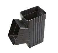 LOVIVER Connecteur en Y pour gouttière de descente en alliage d'aluminium pour le drainage des eaux pluviales Dérivateur de descente carré professionnel, 8x10cm Gris