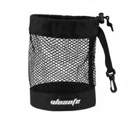 LOVIVER Conteneur de Balles de Golf Sac Filet Matière Nylon Crochet Ventilation Continue Adapté à la Pratique Sportive Déplacement Activité Journalière, Noir, Noir, Grand