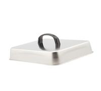 LOVIVER Couvercle Rectangulaire en Acier Inoxydable, Dôme de Fonte de Fromage Polyvalent, Cloche de Cuisson avec Poignée Anti-Chaleur, Couvercle Universel pour Barbecue Teppanyaki, 31x24x5cm