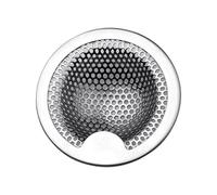 LOVIVER Crépine d'évier Ronde en Acier Inoxydable, Panier filtrant en Maille pour Douche, Restaurant, terrasse, Balcon, Bureau, 102 Mm X 20 Mm