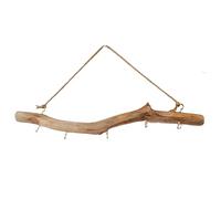 LOVIVER Crochet en Bois Crochet Bois flotté avec équipement de Corde à Ficelle Facile à Utiliser Crochet Mural de Branche d'ornement Vintage pour
