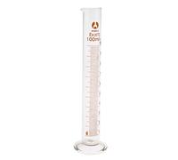 LOVIVER Cylindre de Tube de Liquide de Laboratoire de Chimie Verre Gradué Transparent de 100ml/250ml/500ml, 100ml