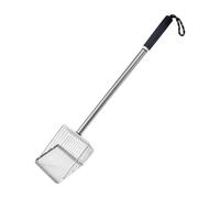 LOVIVER de Sable de Chats en Acier Inoxydable Cat Litter Sifter Pitre de Nettoyage pour Animaux, Noir