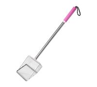 LOVIVER de Sable de Chats en Acier Inoxydable Cat Litter Sifter Pitre de Nettoyage pour Animaux, Rose