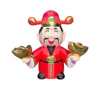 LOVIVER Décoration gonflable du Nouvel An représentant le Dieu de (2 m de haut), idéale pour les centres commerciaux, les patios et les jardins.