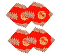 LOVIVER Décorations Chinoises en Papier Rouge Xuan Doufang, année du Cheval, 2026, pour Restaurant ou Porte, avec Inscription. Idéales pour Le Nouvel an, 34cmx34cm