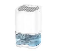 LOVIVER Déshumidificateur d'air Électrique Compact Portable avec Arrêt Automatique Réservoir d'eau 1L Purificateur Silencieux Lumière Nocturne Colorée Adapté, Blanc