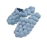 LOVIVER Doux été pantoufles toboggan sandales unisexe douche EVA chaussures antidérapantes pour salle de bain maison intérieur plage extérieur, Bleu 39 à 40