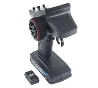 LOVIVER Émetteur RC avec récepteur Système radio RC anti-brouillage Télécommande 7 canaux facile à utiliser pour accessoires 1/14 1/16 1/12