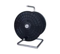 LOVIVER Enrouleur de câble avec support en métal, roue de rangement de cordon, robuste, vide, pour jardin, arrière-cour, camping-car, yacht, S