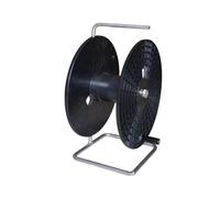 LOVIVER Enrouleur de câble avec support en métal, roue de rangement de cordon, robuste, vide, pour jardin, arrière-cour, camping-car, yacht, L