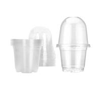 LOVIVER Ensemble de 10 Contenants pour Plantes avec Protection Anti-humidité, Pots Réutilisables et Durables, Effacer Les Pots