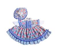 LOVIVER Ensemble jupe et chapeau pour oie de porche, vêtements mignons pour oie de jardin et décoration extérieure, Bleu