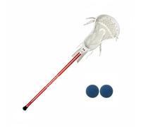 LOVIVER Équipement de Jeune Crosse Bâton Raquette Filet Matériau Aluminium Tête à Mailles Prise Fluide Contrôle du Ballon Libération Guidée Manche Convient à, Rouge, 30 Pouces Adulte