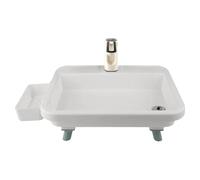 LOVIVER Évier Portable d'extérieur avec Robinet électronique, Installation Facile et Tuyau de Drainage pour Le Camping, l'intérieur et, Blanc