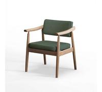 LOVIVER Fauteuil Capitonné Tissu Chaise Siège Bergère avec Coussin de Dos Rectangulaire et Assise Moelleuse en Velours Côtelé Cadre en Bois de Frêne Adapté à, Vert Forêt