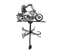 LOVIVER Fer girouette Figurine Animale Pratique indicateur de Direction du Vent scène de Ferme Maison Jardin pieu Outil de Mesure Ornement - Moto