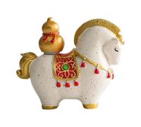 LOVIVER Figurine de cheval, petite sculpture en résine, objet de collection, décoration de bureau créative, statue de cheval pour bibliothèque, armoire, Style Gourde