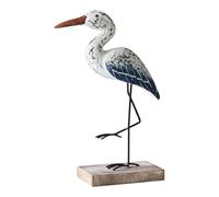 LOVIVER Figurine d'oiseau de mer décorative, statue de collection, ornement de bureau de méditerranéen, sculpture en bois pour entrée de cheminée, L